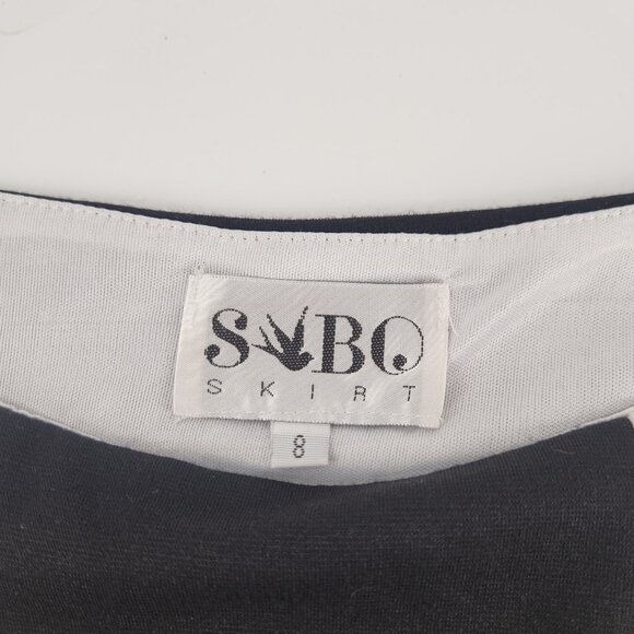 Sabo Skirt  Mini Dress Womens 8 Black White  Sleeveless Pencil Party Cocktail - Picture 6 of 11